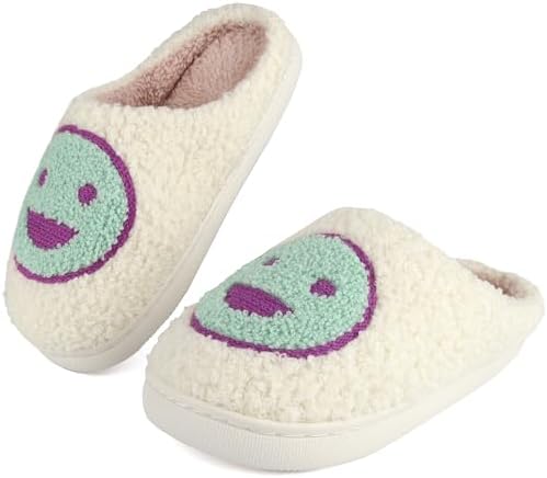 QZCEO Girls Boys Slippers Kids Warm Plush House Slippers Children Winter Soft Comfortable Fluffy Indoor Outdoor Shoes