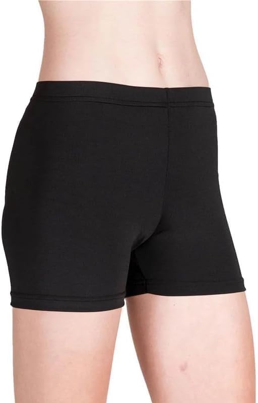 R&N FASHIONS - Girls Shiny Nylon Shorts - Hot Pants - High Waist – Plain - Stretchy – Comfortable Fit – Perfect For Yoga Ballet Gymnastics School Sportswear