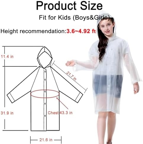 Rain Ponchos Raincoats For Kids 2 Packs Rain Coats Jacket Reusable With Hood For Boys Girls Disney Hiking Camping Outdoor