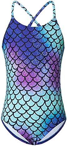 RAISEVERN Girls Swimsuit Funny Cute 3D Round Neck Sleeveless Swimming Wear Beachwear 3-12 Years