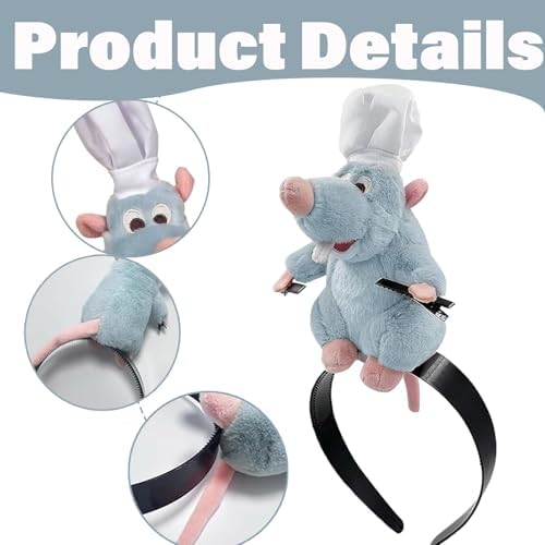Ratatouille Headband Cute Mouse Ears Hair Accessories For Girls And Women Themed Parties Cosplay Events Disneyland Visits Photo Shoots Gifting