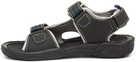 Red Fish Carl Boys Black Easy Fasten Sandal