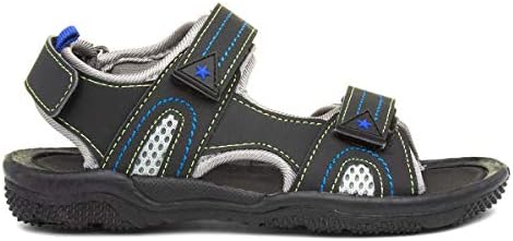 Red Fish Carl Boys Black Easy Fasten Sandal