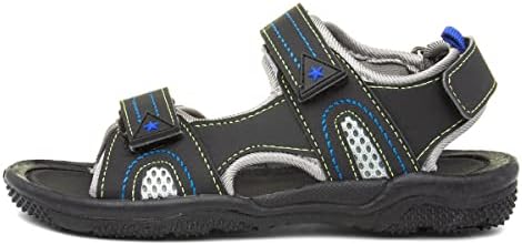 Red Fish Carl Boys Black Easy Fasten Sandal