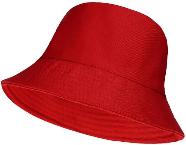 reshmena® Kids Bucket Hat Reversible Unisex Hat Boys Girls Cotton Fishing Hats for Camping Hiking Traveling Baseball Cap Football Summer Beach Sun Hat Plain Colours