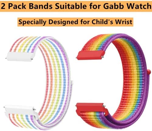 REZIME 2 Pack Replacement Kids Bands Comaptible With 20mm Watch 20mm Boys Girls Watch Band Breathable Adjustable Nylon Wristband Strap With Quick Release Pins