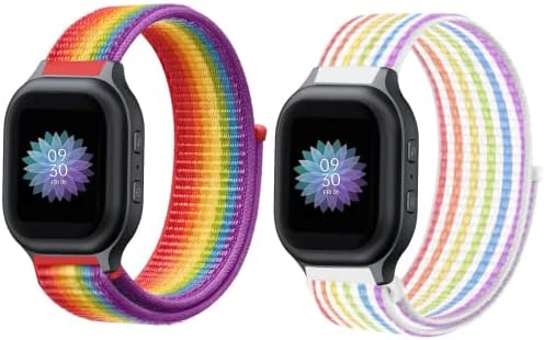 REZIME 2 Pack Replacement Kids Bands Comaptible with 20mm Watch 20mm Boys Girls Watch Band Breathable Adjustable Nylon Wristband Strap with Quick Release Pins