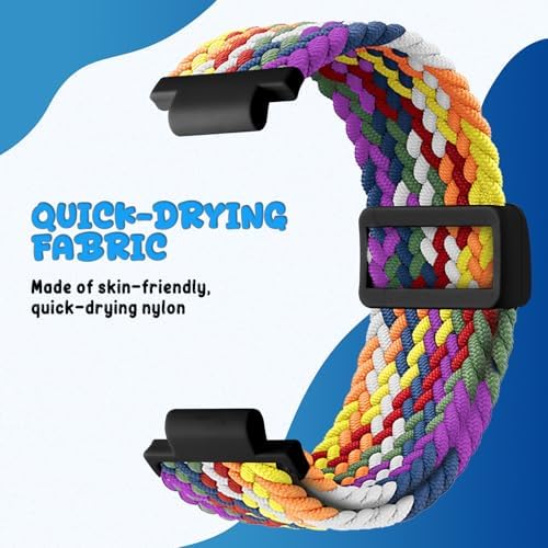 RicGloe Nylon Bands Compatible With Kids Smart Watches Z7/Z6/Z1 Colorful Woven Magnetic Wristbands Lightweight Replacement Bands Suitable For Boys And Girls