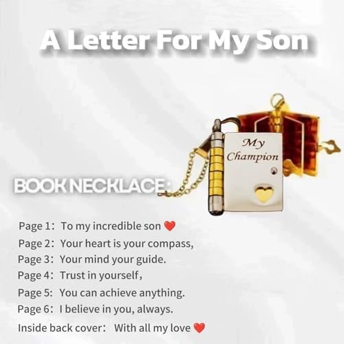 Roe Dolph My Champion Book Necklace For Son Little Star Charm Necklace Personalized Gift Jewelry