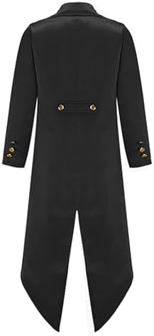 Rswnyirn Boys Blazers Renaissance Magician Jacket Tuxedo Kids Steampunk Victorian Long Sleeve Tailcoat Coat