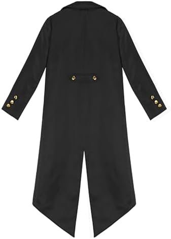 Rswnyirn Boys Blazers Renaissance Magician Jacket Tuxedo Kids Steampunk Victorian Long Sleeve Tailcoat Coat