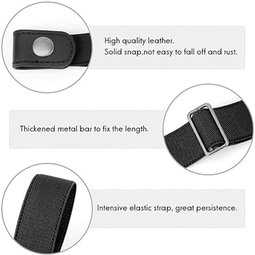 RSYHVG 2PCS Kids Elastic Belts No Buckle Stretch Belt For Boys And Girls Invisible Adjustable Elastic Buckle Free Belt For Jeans Pants