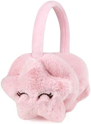 RUIXIA Boys Girls Winter Warm Earmuffs Cute Cartoon Footballs Pattern Earmuff Soft Comfy Plush Earmuff Outdoor Thermal Ear Muffs Ear Warmers Protectors