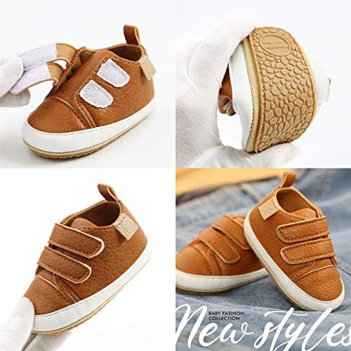 RVROVIC Baby Boys Girls Sneakers Anti-Slip Oxford Loafer Flats Infant Toddler PU Leather Soft Sole Baby Shoes