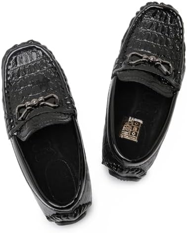 RVROVIC Kids Girls Boys Slip-on Loafers Oxford PU Leather Flats Shoes Casual Moccasin Shoes For Toddler Kid