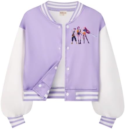 Rzfbeeok Kids Huntrix Jacket Hoodie Girls Demon Hunter Jacket Casual Pop Sweatshirts