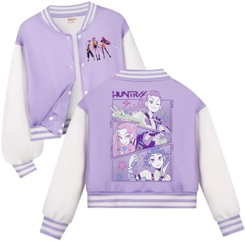 Rzfbeeok Kids Huntrix Jacket Hoodie Girls Demon Hunter Jacket Casual Pop Sweatshirts