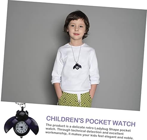SAFIGLE Pocket Watch Retro Watch For Ladybug Pocket Quartz With Chain Pendant ES For Women ES For Men Classical Mens