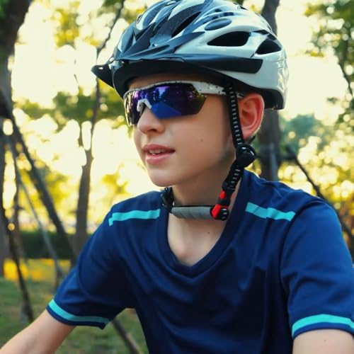 SANSROTT Kids Youth Baseball Sunglasses - Lightweight UV400 Sports Cycling Sunglasses For Boys & Girls