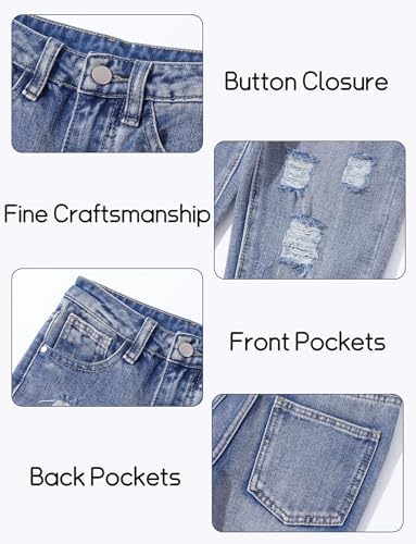 SEAUR Boy's Jeans Kids Denim Pants Boy Skinny Jeans Casual Slim Fit Trouser Age 8-16 Years