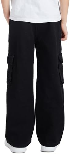 SEAUR Boys Jeans Wide Leg Denim Pant Baggy Cargo Pants