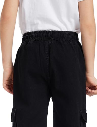 SEAUR Boys Jeans Wide Leg Denim Pant Baggy Cargo Pants