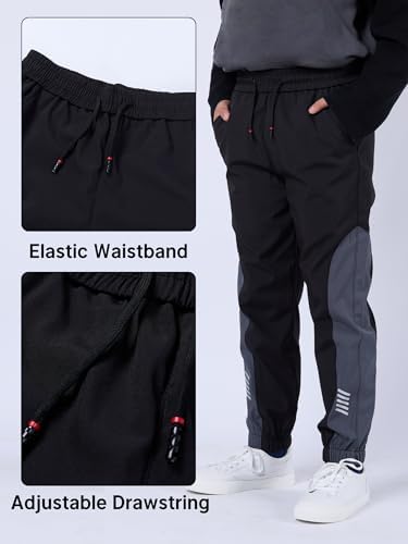 SERENYOU Boys Waterproof Trousers Softshell Trekking Pants Kids Outdoor Hiking Joggers Age 5-14 Years