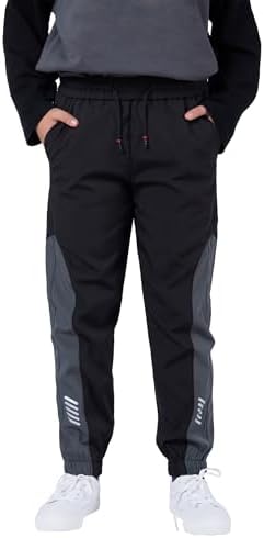 SERENYOU Boys Waterproof Trousers Softshell Trekking Pants Kids Outdoor Hiking Joggers Age 5-14 Years