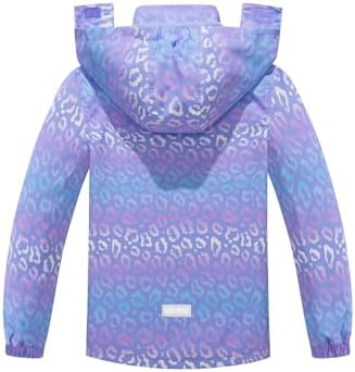 SERENYOU Girls Waterproof Jacket Kids Fleece Lined Windbreaker Raincoat With Removable Hood