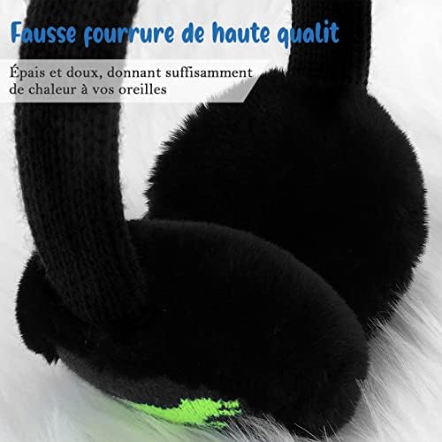 SEYUFN Kids Winter Earmuffs Boys Soft Plush Padded Ear Covers Girls Knitted For Outdoor Activities