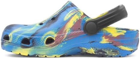 Shoe Zone - Boys Black Multi Marble EVA Clog