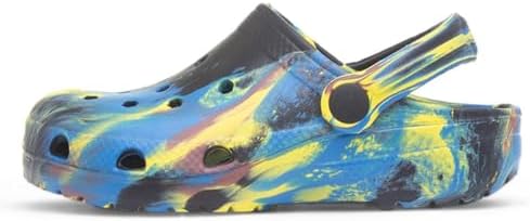 Shoe Zone - Boys Black Multi Marble EVA Clog