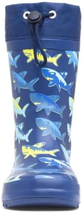 Shoe Zone - Thunder Boys Blue Rubber Shark Welly