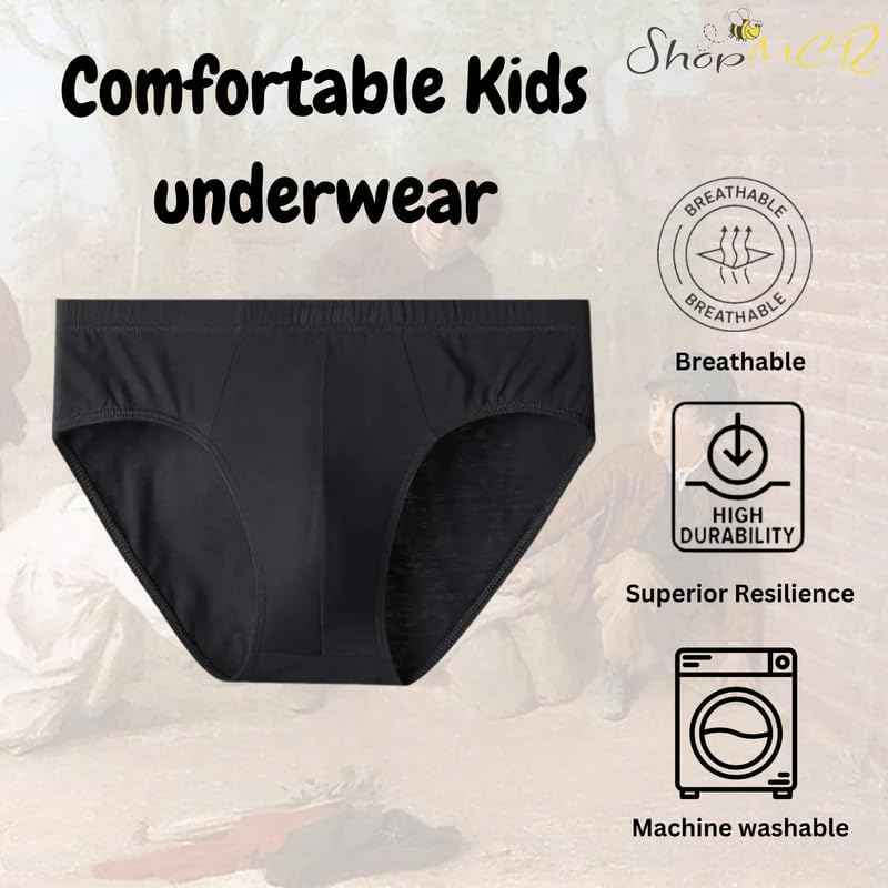 ShopMCR 6 Pack Kids Underpants Briefs Childrens Toddler Boys Cotton Rich Brief Comfortable Boxer Underwear Age 2 To 13 Years