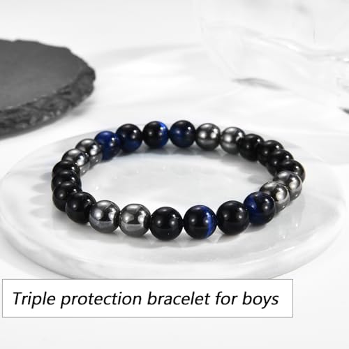 Shuxin Birthday Gifts For Son Brother Grandson Nephew Boys Triple Protection Bracelet Gifts For Men Him On Christmas Graduation