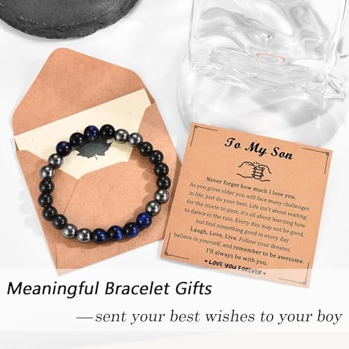 Shuxin Birthday Gifts For Son Brother Grandson Nephew Boys Triple Protection Bracelet Gifts For Men Him On Christmas Graduation