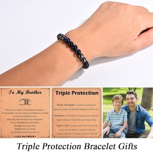 Shuxin Birthday Gifts For Son Brother Grandson Nephew Boys Triple Protection Bracelet Gifts For Men Him On Christmas Graduation