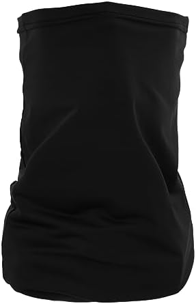 Sibba Bandana Neck Skull Mask Face Balaclava Sun Protection Cover Motorcycle Protector from Uv Half Masks Work Head Scarf Covering Cooling Warmer Fishing Ski Apparel Wraps Worker Men (Black)