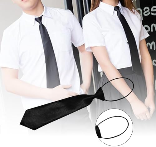 Siliget Pre-Tied Kids Necktie 28cm Elastic Boys Neck Tie Satin Plain Colored Formal Tie For Wedding Kids Graduation Prom Celebration