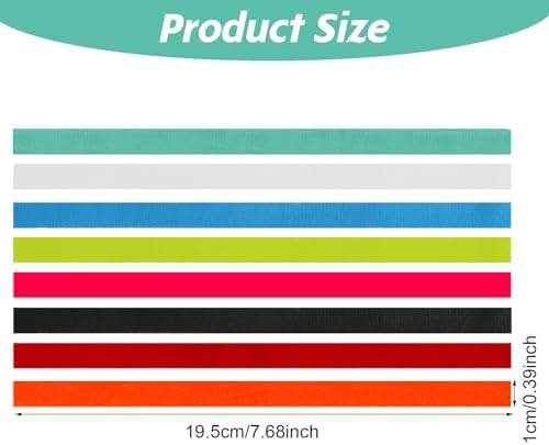 Simarro 8Pcs Elastic Headbands For Women Thin Elastic Sports Headbands Stretchy Skinny Non-Slip Athletic Hair Bands For Women Men Workout Running