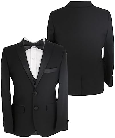 SIRRI Boys Pageboy Tuxedo Dinner Suit 5-4 Piece Complete Wedding Prom Outfit