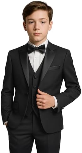 SIRRI Boys Pageboy Tuxedo Dinner Suit 5-4 Piece Complete Wedding Prom Outfit
