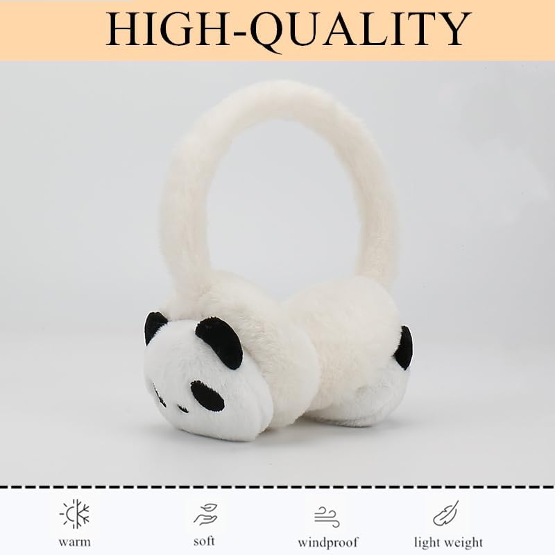 SJTJSPX Kids Ear Muffs Warm Earmuffs Winter Earmuffs Fluffy Plush Ear Muffs Ear Cover Adjustable Size Children's Earmuff Cute&Cartoon Girls Boys Thermal Ear Protectors For Indoor/Outdoor/Ski/Cycling