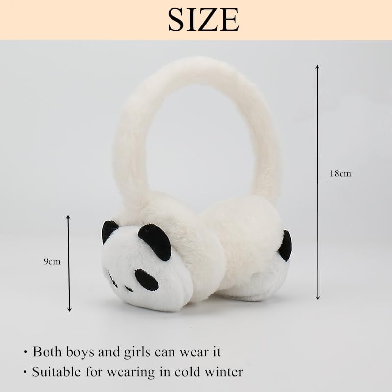 SJTJSPX Kids Ear Muffs Warm Earmuffs Winter Earmuffs Fluffy Plush Ear Muffs Ear Cover Adjustable Size Children's Earmuff Cute&Cartoon Girls Boys Thermal Ear Protectors For Indoor/Outdoor/Ski/Cycling