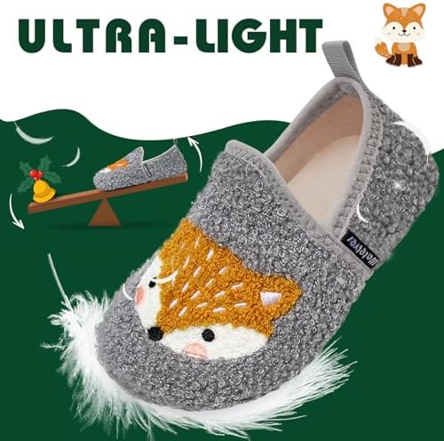 Slippers Kids Boys Girls Slipper Winter Warm Furry Slipper Socks With Non-Slip Sole For Indoor