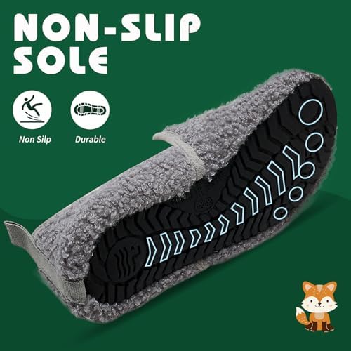 Slippers Kids Boys Girls Slipper Winter Warm Furry Slipper Socks With Non-Slip Sole For Indoor