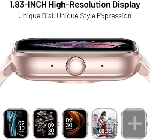 Smart Watch For Men Women Answer/Make Calls 1.83" HD Touch Screen Fitness Watch With Heart Rate/Sleep Monitor Step Counter 123+ Sports Activity Trackers IP67 Waterproof Smartwatch For Android IOS