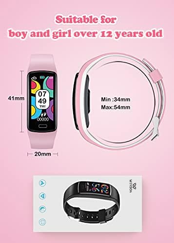 Smart Watch Kids Fitness Tracker - 0.96" Full Touch Smartwatch For Boys Girls Activity Trackers With IP67 Waterproof Blood Pressure Heart Rate Sleep Monitor Step Sports Watches Compatible Android IOS