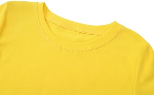 Smazero Kids Plain T-Shirt Cotton Crew Neck Girls Boys T Shirts Summer Short School PE Tee Tops For Children 5-13 Years 3 Packs