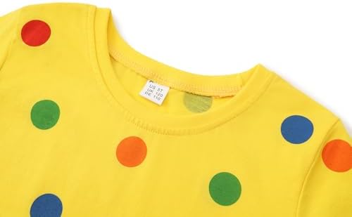 Smazero Kids Spotty T-Shirt Cotton Girls Boys T Shirts Round Neck Tee Tops Age 4-13 Years